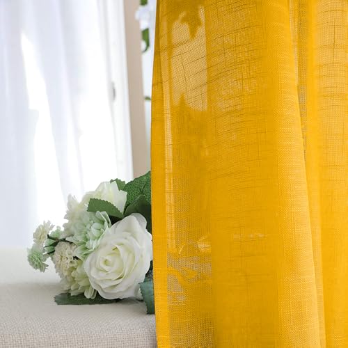 Image of HOMEMONDE Sheer Curtains for Living Room, Bed Room - Transparent Curtain Home Decor