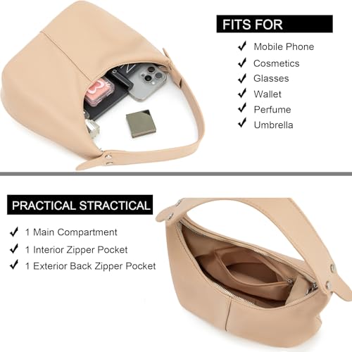 NIUEIMEE ZHOU Crescent Shoulder Bags for Women Vegan Leather Hobo Handbag Slouchy Tote Purses4