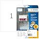HERMA 4698 Wetterfeste Folienetiketten, 25 Blatt, 210 x 297 mm, 1 pro A4 Bogen, 25 Stück, selbstklebend, bedruckbar, matt, blanko Klebeetiketten Aufkleber aus Folie, weiß