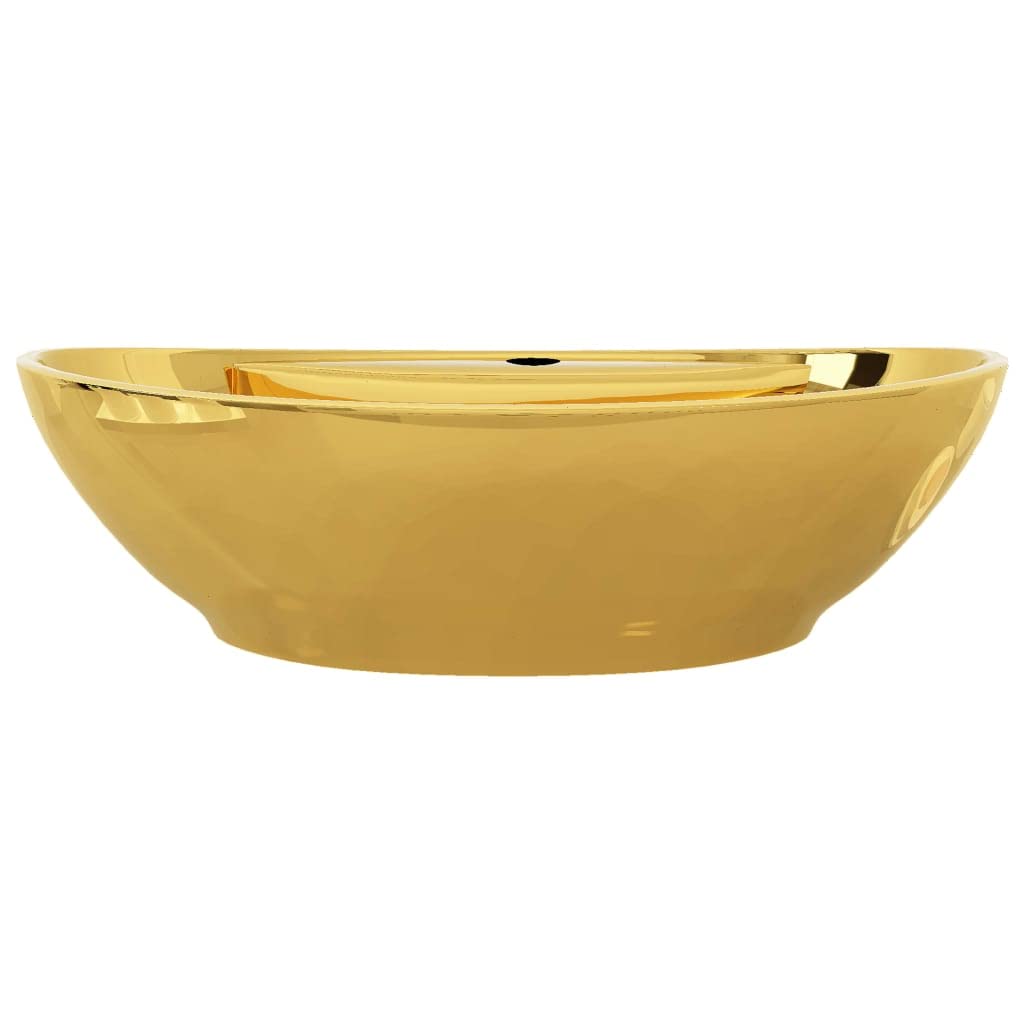 vidaXL Lavabo con Troppo Pieno Lavandino Lavabo da Posare Montare Bagno Interno Bagno Bagno Bagno Cabina WC Casa 58,5x39x21 cm Ceramica