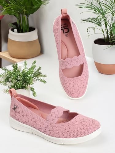 Image of Carlton London Women Mesh Flyknit Slip-On Lightweight Shoes