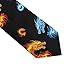 MZERSE Ties for Men Boys Wedding Dance Prom, Fashion Skinny Neck Tie Red Blue Ice Fire Dragon