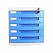 Produktbild Schreibtischlampe Aktenschränke for zu Hause 5 Drawer Datensperre Büroraum Schlüssel sperren Aufbewahrungsbox - Multi-Color 29.5X39.4X32.5cm (Color : Blue)
