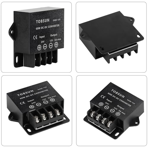 Image of DC 24V to 12V 5A Converter 60W Voltage Step Down Buck Converter | Regulator Reducer Power Converter Mini Module for Automotive, Industrial & DIY Electronic Projects
