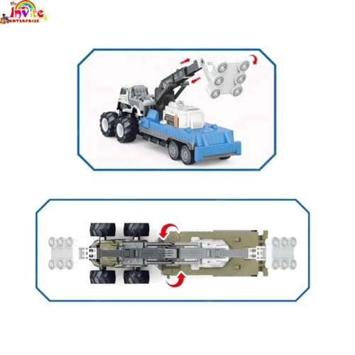 Image of 1:43 Metal Toys Alloy Diecast Truck Set Toy, Diecast Miniature Car Model (Pack Of 2) (Airport Ladder & Food Lighting Truck, Multi Color)