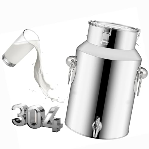 Seau à lait en acier inoxydable avec robinet hermétique pour stocker le vin et le thé