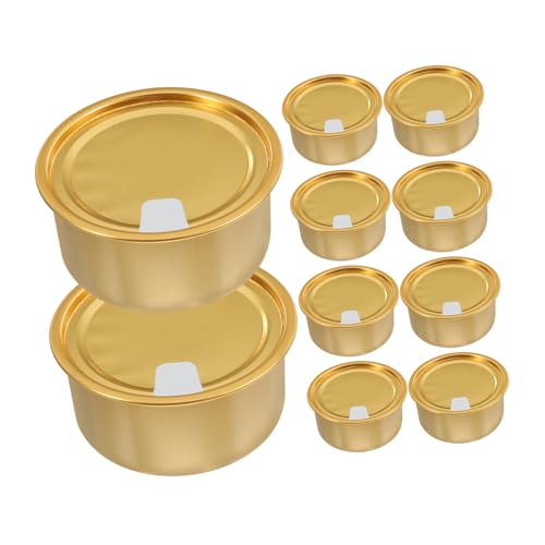 LOLIPPYY 10 Stück Aluminium Dosen mit Easy Open Deckel Luftdicht Verschlossene Metallbehälter zur Lebensmittellagerung Leicht Robust und Vielseitig für Tee Kaffee und Snacks Geeignet