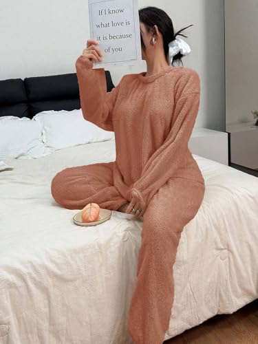 Image of KOTTY Women's Winter Coral Tracksuit - Cozy Two-Piece Coord Set for Stylish Comfort, Warmth, and Relaxed Winter Lounging