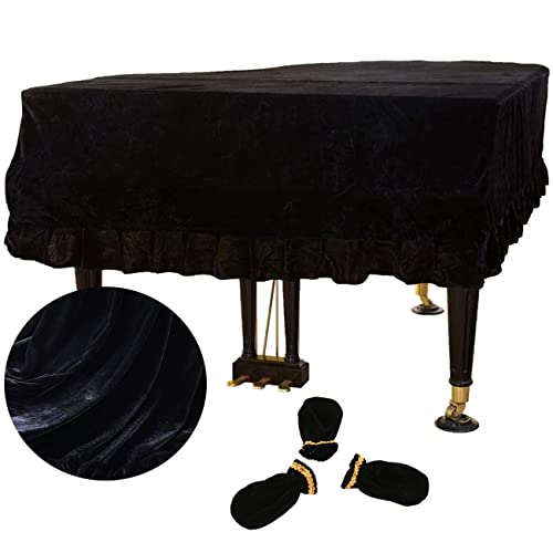 XUESHA Capa de piano Grand Capa de poeira piano capa completa de piano de veludo capa de piano à pro