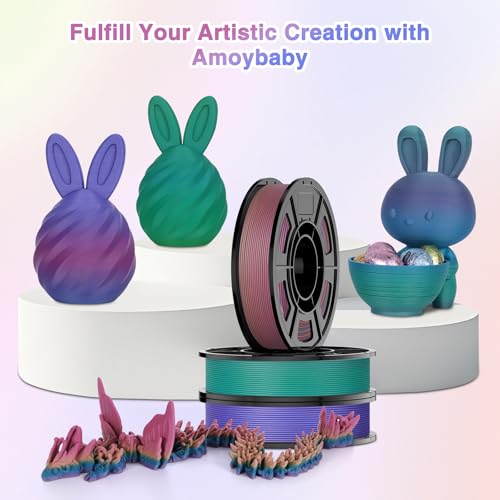 Image of Rainbow Matte PLA Filament Bundle | 6-Pack (250g per Spool, 1.5kg Total), Multicolor Changing 3D Printer Filament 1.75mm Rainbow Filament for FDM 3D Printers & 3D Pens