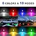 Hiseanllo Wireless Led Strobe Lights with Remote, Anti-Collision Light USB Charging High Brightness Led Lights Warning Lights for Cars Drone Aircraft Motorcycle Bike Halloween Decoration(4 Pcs)