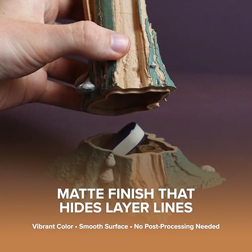 Image of Polymaker Panchroma Matte PLA Filament, Wood Brown 1.75mm 1kg 3D Printing Filament, Formerly Polyterra 3D Printer PLA Filament, Fits Most FDM 3D Printers, 1kg Spool (2.2lbs)