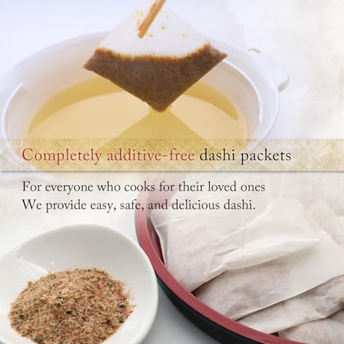 Image of BJDesign Japanese Dashi Pack, Additive Free Soup Stock, 8g x 15 Packs | Non-GMO, no salt, no sugar, no MSG, bonito, kombu, shiitake, rich umami, for miso dishes, noodles, hot pot, simmered dishes