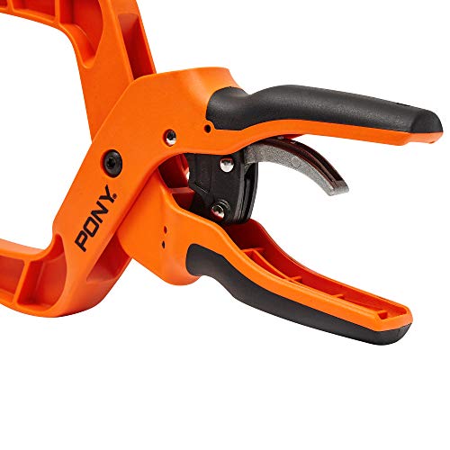 Image of Pony Jorgensen 4-Inch Orange Hand Clamp | One-Handed Use | Non-Marring Jaws | Automatic Locking | Pack of 10