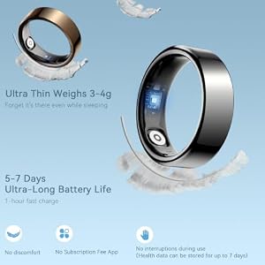 2026 Smart Ring For Women & Men, Sleep Health Fitness Tracker, Silver 10 — photo 3 of 6