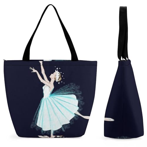 Sac à main de ballet pour femme | Grand sac à bandoulière shopping et voyage cabas