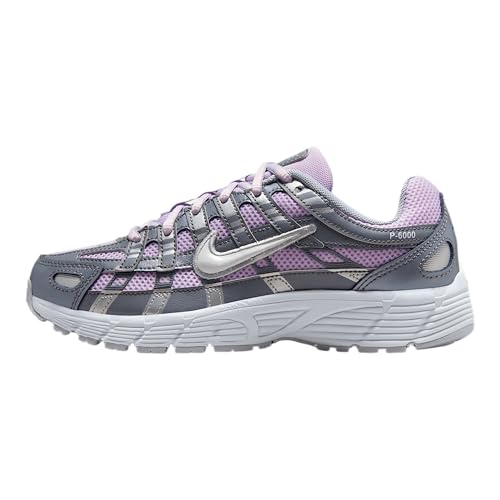 Nike P-6000 Big Kids' Shoes (HV5064-500, Doll/Smoke Grey/Metallic Silver/White)