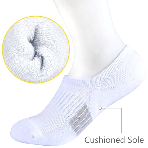 LO SHOKIM No Show Womens Cushioned Athletic Ankle Socks - Running Low Cut Socks 4/6 Pairs Size 5-113