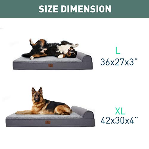 Eterish Extra Large Orthopedic Dog Bed for Medium, Large, Extra Large Dogs up to 100 lbs, 4 inches Thick Egg-Crate Foam… - Image 4
