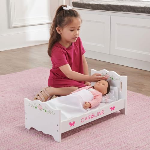 image for Badger Basket Doll Bed with Bedding for 18 to 20-Inch Dolls – Elegan