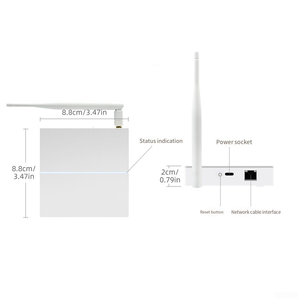 Hub intelligent pour passerelle pour Zigbee 3.0, filaire pour passerelle avec antenne externe, pour Smart Home Hub pour appareils Zigbee Contrôle central pour passerelle pour domotique