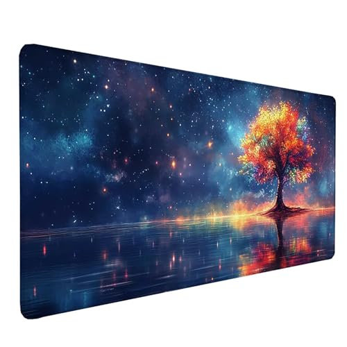 Tapis de souris grand format bleu idéal pour le bureau et le gaming PC
