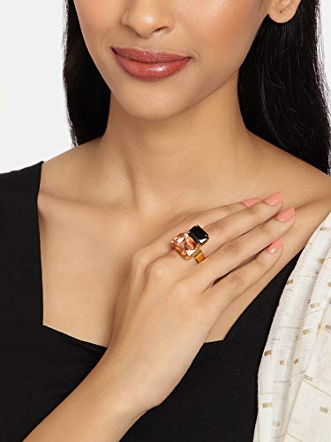 Image of ZAVERI PEARLS Combo of 3 Party Bling Adjustable Finger Rings For Women-ZPFK10366
