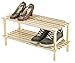 Type A Wooden Shoe Rack Organizer | 2 Tier Small Shoe Rack | Stackable for Closets, Bedroom, Entryway, Front Door and Hallway | 6-Pair Shoe Storage | Natural Pine