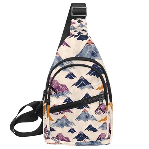 Mochila cruzada para correr y viajar con diseño ergonómico de montaña