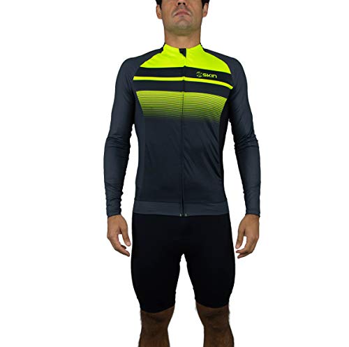 Camisa Uniforme Bike Ciclismo Oggi Skin Camisa Manga Longa Woom Supreme (Preta Amarela Skin, G)
