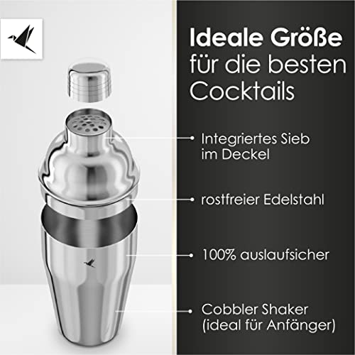 beyond 15-teiliges Cocktail Shaker Set - Edelstahl Cocktail Set mit Bar Zubehör in Geschenkbox - Set mit Sieb… - Image 4