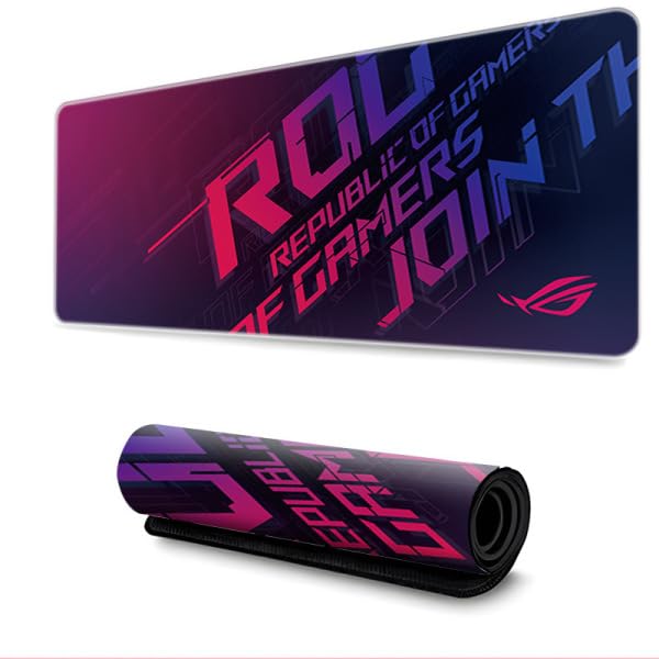 Synth Series (900x400mm) XL Extended Gaming Mouse Pad - 4mm Ultra-Thick Professional Desk Mat | Neon Pink-Blue Gradient | Waterproof Micro-Weave & Anti-Fray Stitched Edges-picture-22