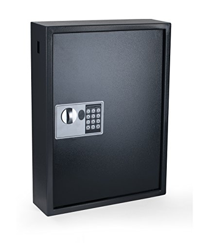 Pavo - Schlüssel Kasten-/Schrank-/Tresor, High security mit elektro Sicherung, 100 Haken mit seitlichem Schlüsseleinwurf, dunkelgrau , 8056019