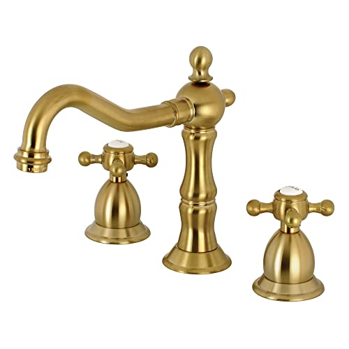 Kingston Brass KS1977BX 8 in. Widespread Bathroom Faucet, Brushed Brass