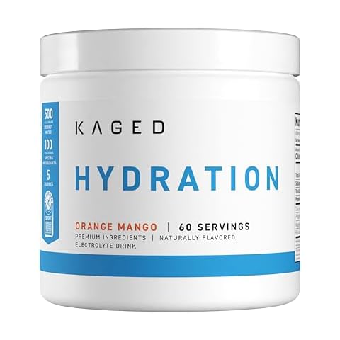 Kaged Electrolyte Hydration Powder | Hydracharge Orange Mango | Sports Drink for Men and Women | Pre, Post, Intra Workout Supplement | 60 Servings Cover