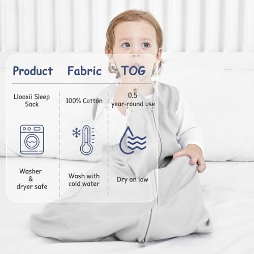 Image of 3-Pack Baby Sleep Sack 0-6 Months - 100% Organic Cotton 0.5TOG, 2-Way Zipper Wearable Blanket For Infant, Breathable Soft Lightweight Sleeping Bag, Sleeveless Baby Swaddle Blanket S Size