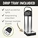 Airpot Coffee Dispenser with Pump & Tray - 102oz/3L Coffee Carafe with Pump - 12 Hours Hot Drink Dispenser for Parties - Stainless Steel Thermal Carafe for Hot Cocoa Bar -Easy-to-Use Insulated Pitcher