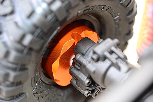 GPM For Traxxas TRX-4 Trail Defender Crawler/TRX-6 Merc-Benz G63 Upgrade Parts Aluminum Pendulum Wheel Knuckle Axle Weight + 21mm Hex Adapter - 1Pr Set Red