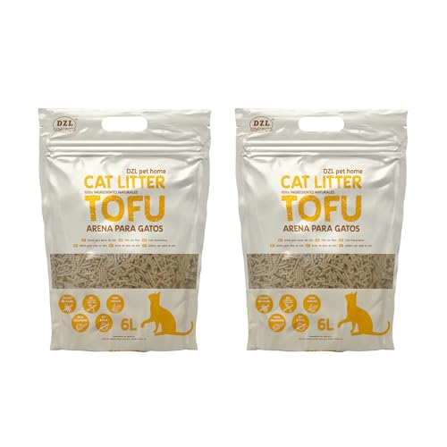 Arena para Gatos deTofu ecológico Vegetal Arena Natural Aglomerante (TOFU12LITROS)
