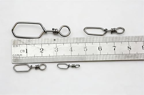 300 piezas conector rápido de pesca cuadrado miniatura 2
