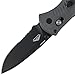 Benchmade - Mini Barrage 585-2 Knife, Drop-Point Blade, Serrated Edge, Coated Finish, Gray Handle