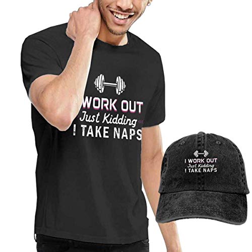 sunminey Homme T- T-Shirt Polos et Chemises I Work out I Take...