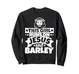 Girl runs on Jesus and barley
