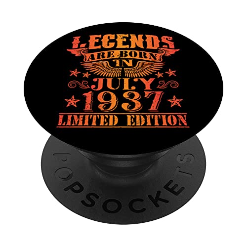 Cumpleaños Julio 1937 Edición Limitada Regalo Legend July PopSockets PopGrip Intercambiable