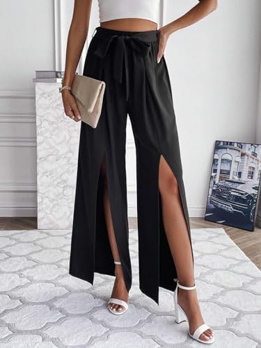 パンツ (BLACK)goat essence SIDE SLIT WIDE PANTS SIDE SLIT WIDE PANTS – GOAT ESSENCE
