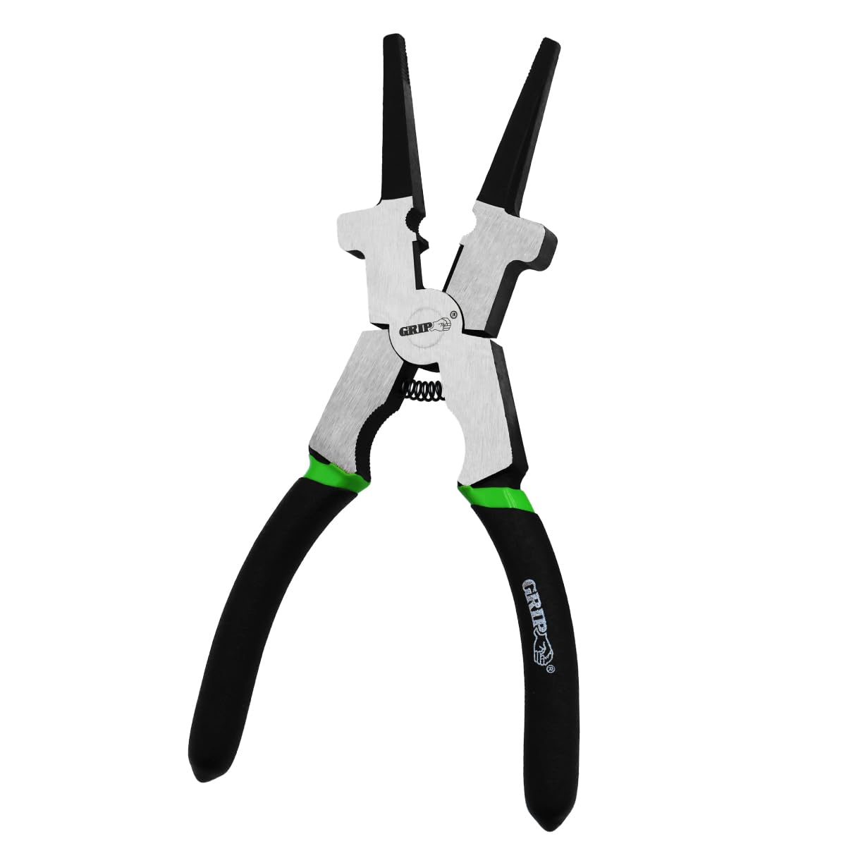 Grip 9" Multi-Purpose Mig Welding Pliers - Carbon Steel - Spring Loaded - Trimming Mig Wire, Holding Mig Tips or Nozzles, Removing Splatter - Home, Garage, Workshop