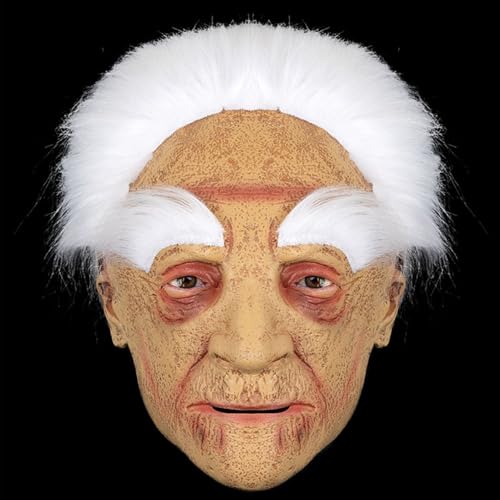 Masque en latex grand-père réaliste YXWYXWA cagoule pour déguisement de vieil homme