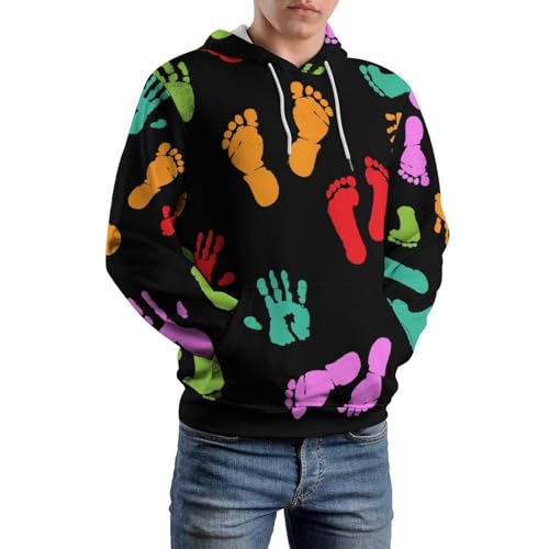 Sweatshirt Pull UMENG Avec Imprimé Empreinte De Couleur En S