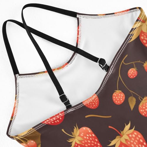 Beauty Raspberries Swimsuit for Girls 1 Piecing Bathing Suits Swim Suit for Girls Swimwear 3T4