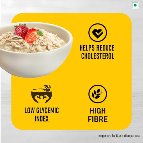 Image of Kwality Rolled Oats Jar 1kg | Wholegrain Oatmeal for Healthy Breakfast | High Fiber & Protein | Gluten-Free | No Added Sugar | Weight Management Friendly | Quick Cooking in 5-8 Minutes